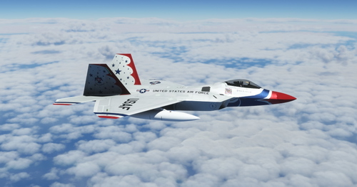 US Air Force / USAF "ThunderBirds 1" "Dawn M. Dunlop" Top Mach Studios F-22A