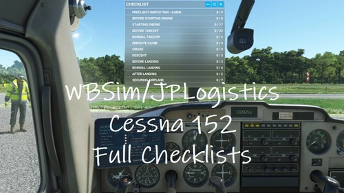 WBSim/JPLogistics C152 Full In-Game Checklists