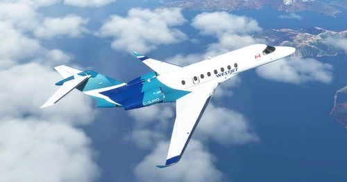 WestJet "2018 livery" Asobo Cessna Citation Longitude