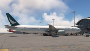  Cathay Pacific B-KPY PMDG Boeing 777-300ER [8K] thumbnail 3