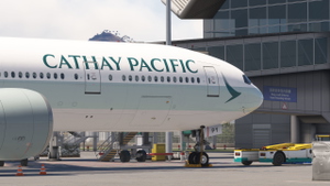  Cathay Pacific B-KPY PMDG Boeing 777-300ER [8K] thumbnail 1