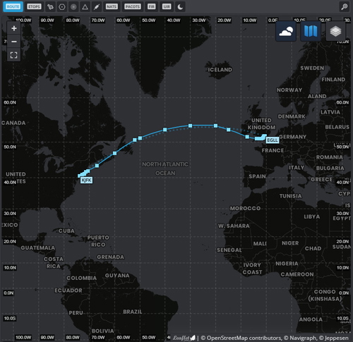 [ EGLL  ✈  KJKF ] - London to New York