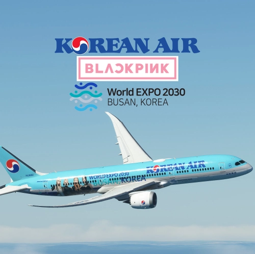  Korean Air Black Pink & Busan World Expo [8K]  [HL8082] BOEING 787-9