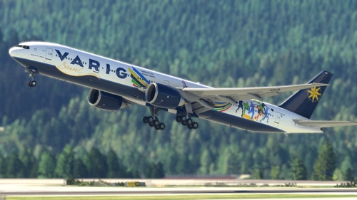  PMDG 777-300ER VARIG PP-VRV Olympic Paris w/Cabin Fictional 