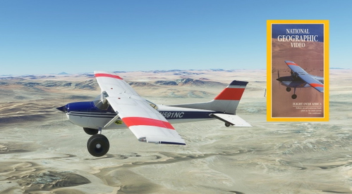 Cessna 172 Taildragger N591NC Nat Geo, Flight Over Africa Livery.