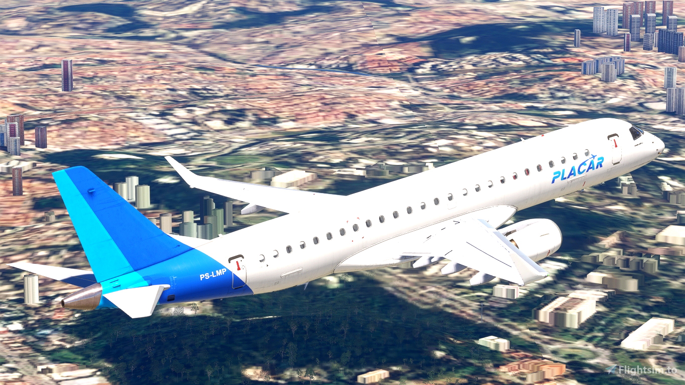 Placar Linhas Aéreas PSLMP Embraer 190 for Microsoft Flight Simulator