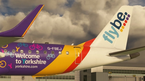 FSS E195 Flybe "Welcome to Yorkshire" G-FBEJ 