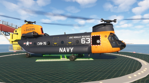 Miltech CH-47 | US Navy  840595 | USS Ronald Reagan | Fictional
