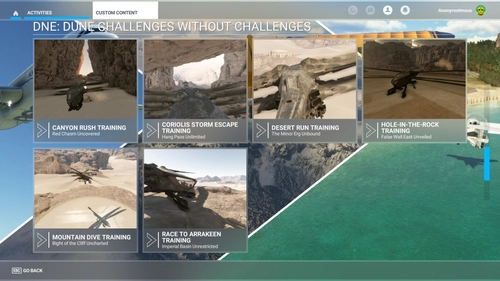 Dune Challenges without Challenges