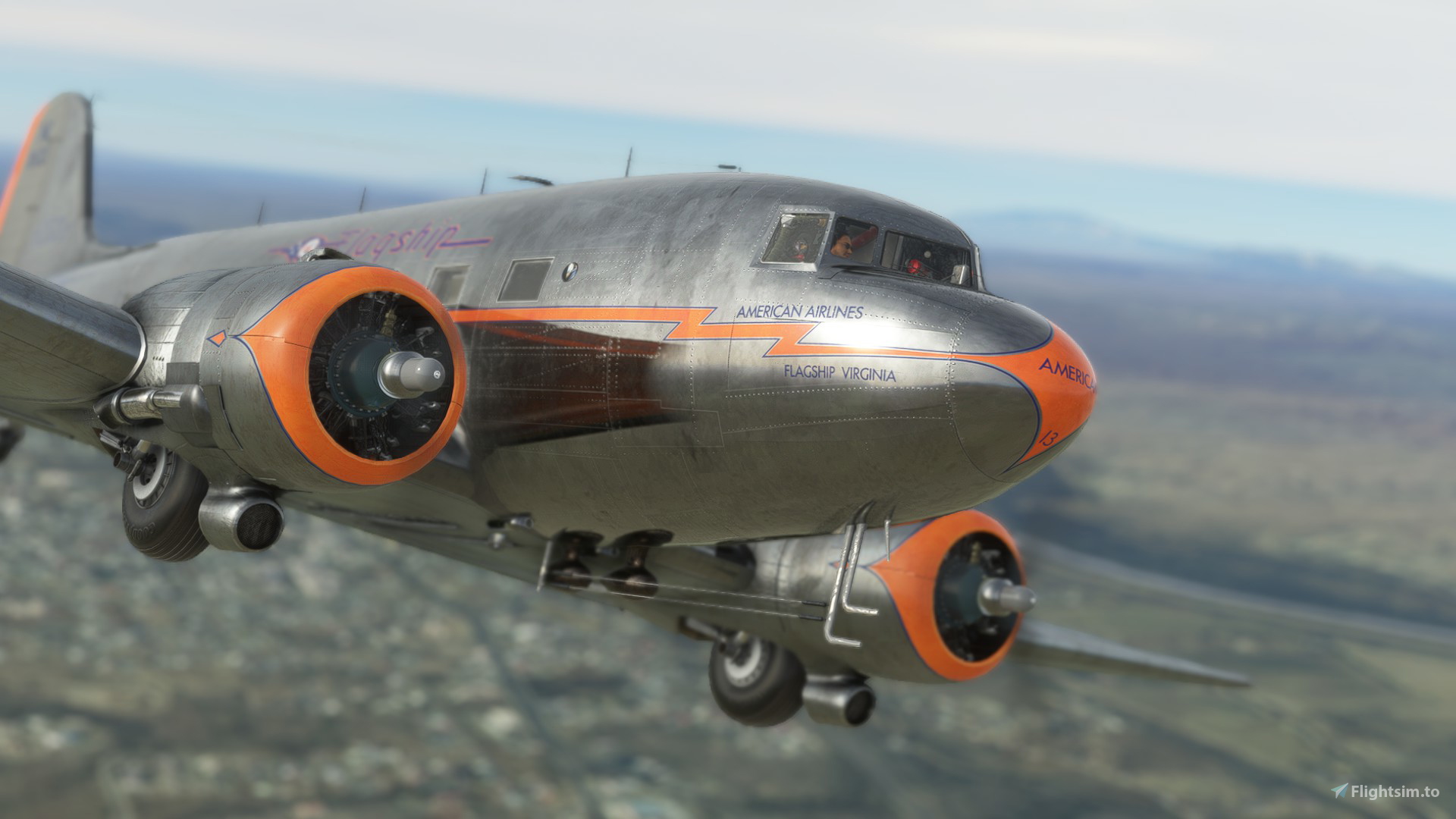 DC-3 Northwest Airlines 1952 N39544 for Microsoft Flight Simulator