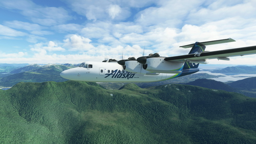 Pilot's Dash 7 Alaska Airlines op Horizon Air (N400QX)