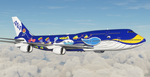 'Marine Jumbo' All Nippon Airways JA8963 | Asobo B747-8i [8K]