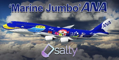 'Marine Jumbo' All Nippon Airways JA8963 | SaltySimulations B747-8i [8K]