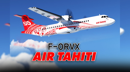 Air Tahiti F-ORVX 'Atanua' (Tatau/Tattoo Livery) | Asobo ATR 72-600 [4K]  | Custom Cabin