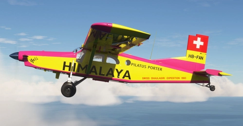 'Yeti' HB-FAN (Swiss Dhaulagiri Expedition) | BlackBirdSimulations (Milviz) PC-6 [4K]