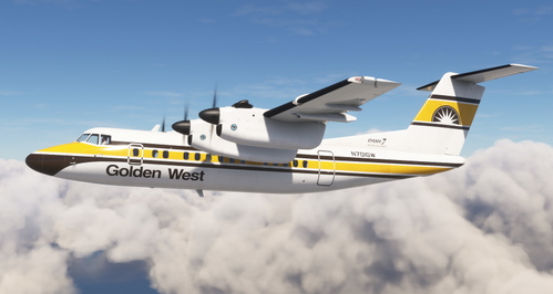 Golden West Airlines N701GW | PILOTs Dash 7 (DHC-7) [4K]