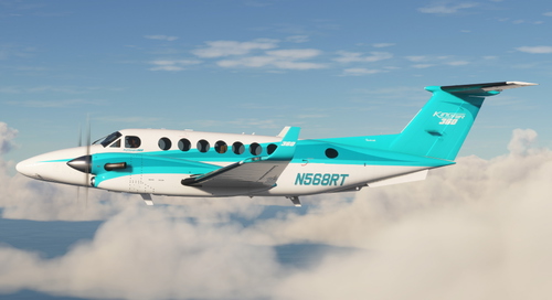 N568RT 60th Anniversary Livery King Air 360 | Asobo & Black Square (Analog) King Air B350 [4K]