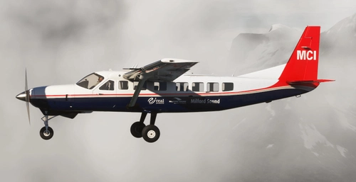 ZK-MCI Milford Sound Flights | Cessna 208B Grand Caravan (Asobo EX, BlackSquare, NoPod mod) [4K]