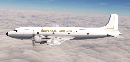Universal Airlines N500UA | PMDG DC-6A [4K]