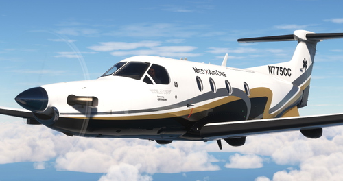 N775CC MedX Air One (Executive 4-Blade) | SimWorks Studios PC-12 [4K]