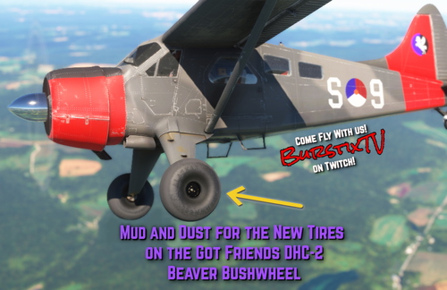 Got Friends DHC-2 Beaver Bush Variant New, Tire Dust and Mud 