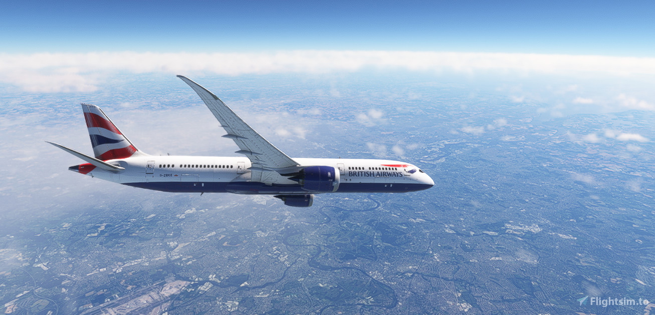 HS 787-9 British Airways G-ZBKE 4K for Microsoft Flight Simulator | MSFS