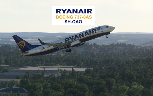 PMDG B737-800 Ryanair 9H-QAO + Interior 4K
