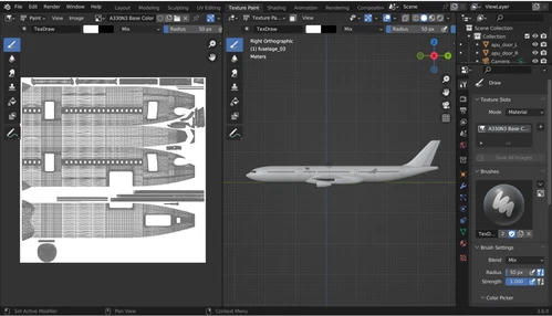 LatinVFR A340-300 Blender Paintkit