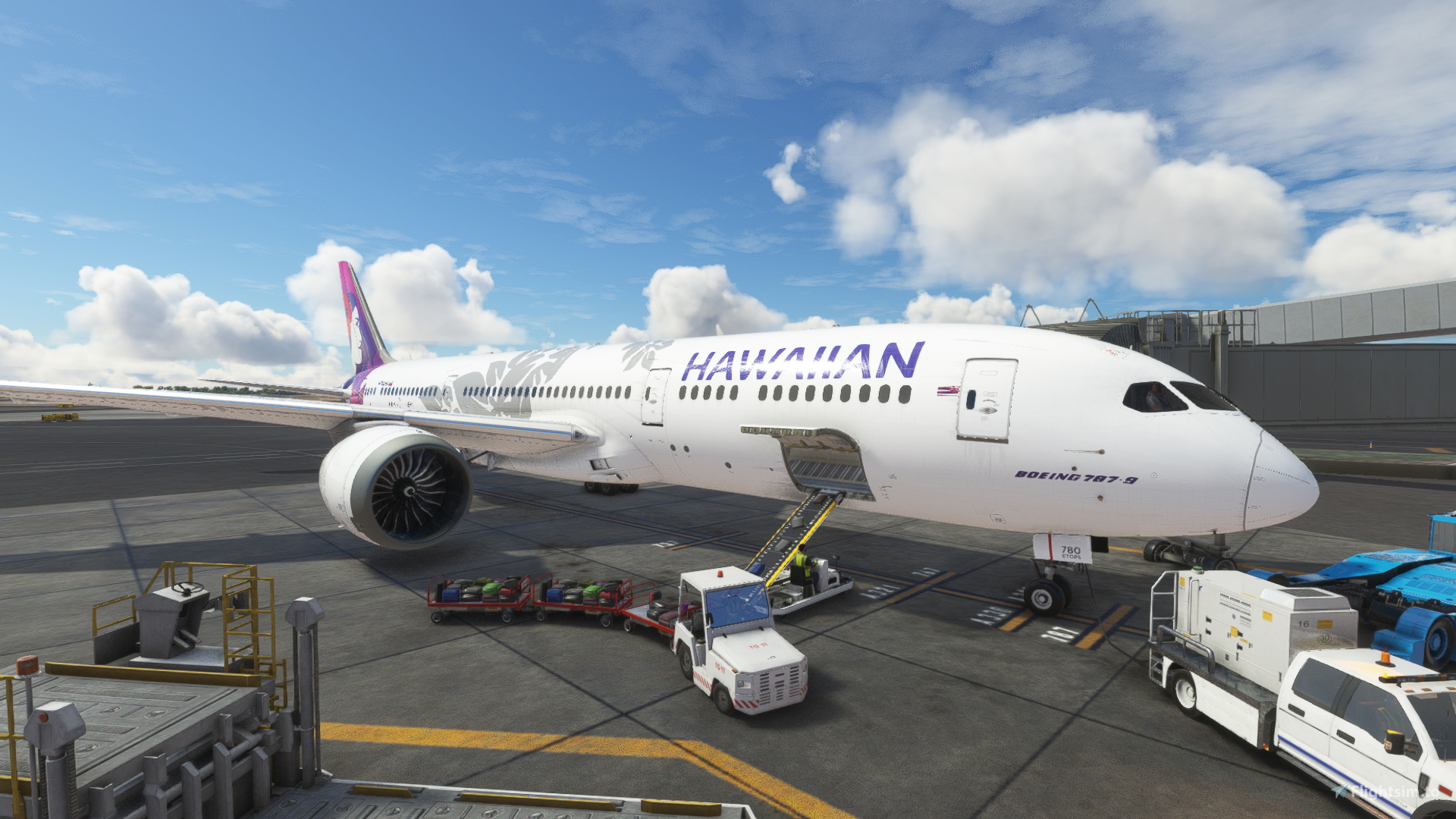 HorizonSim Boeing 787-9 Hawaiian Airlines N780HA Dirty 8K for