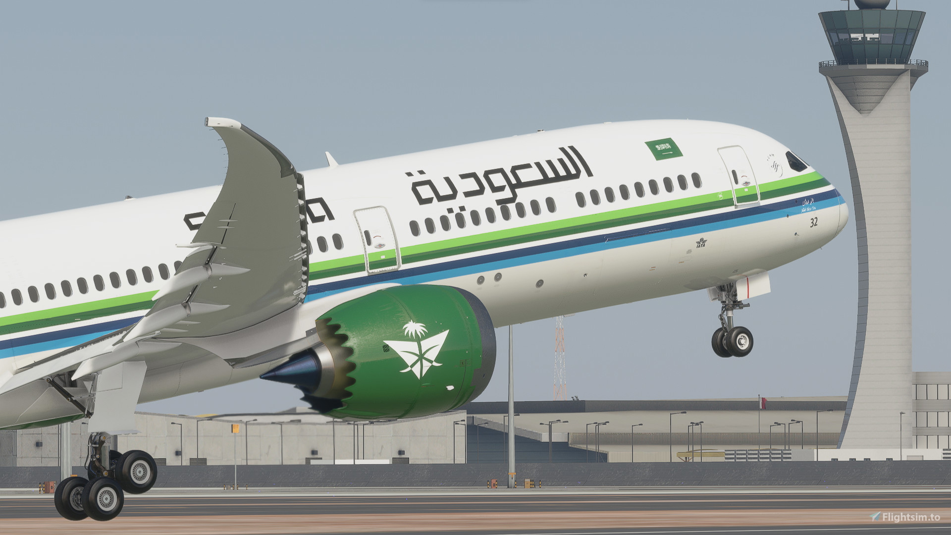 B787-10 SAUDI AIRLINES HZ-AR32 Retro Livery for Microsoft