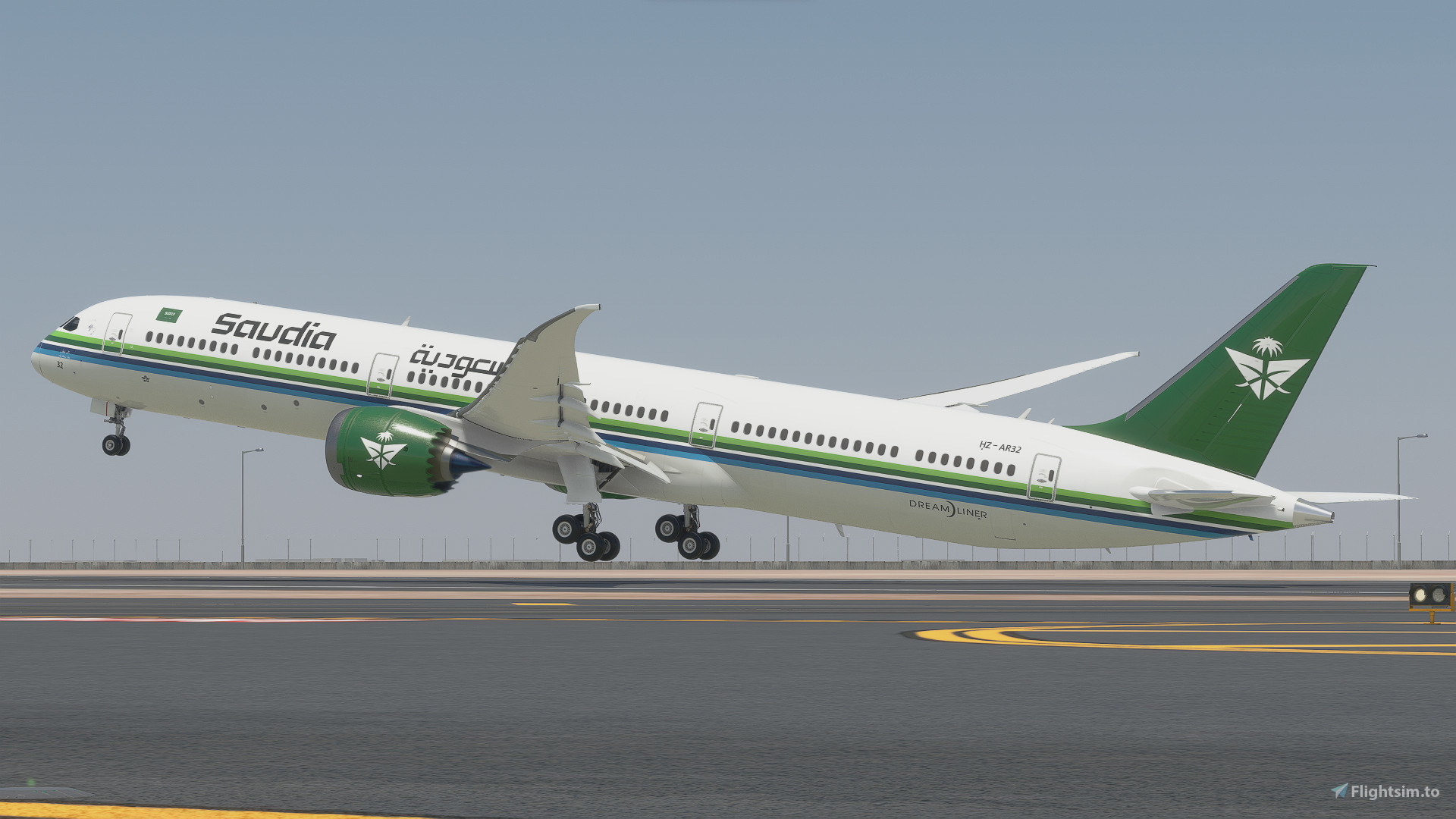 B787-10 SAUDI AIRLINES HZ-AR32 Retro Livery for Microsoft