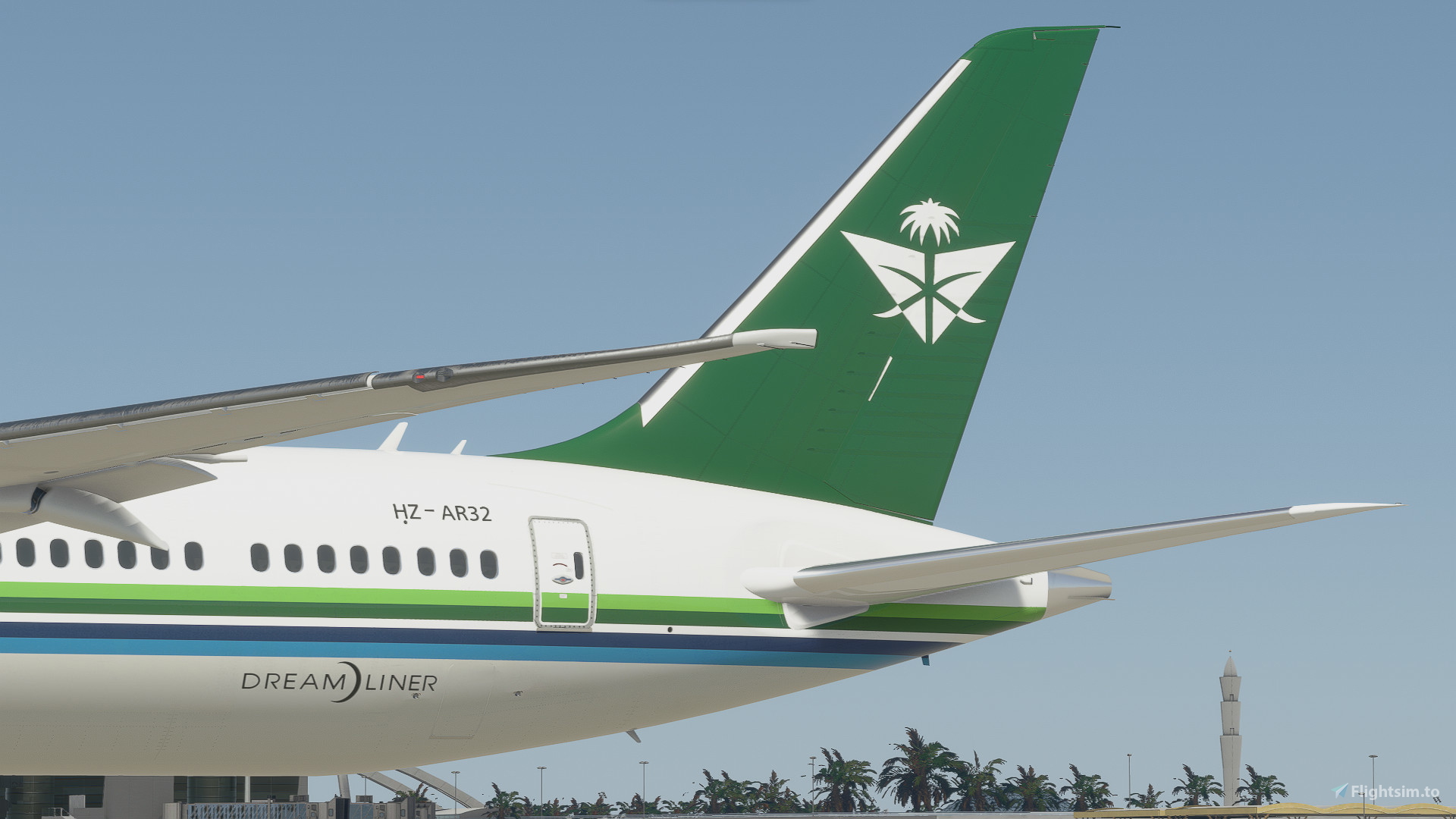 B787-10 SAUDI AIRLINES HZ-AR32 Retro Livery for Microsoft