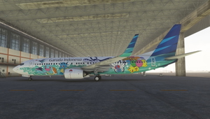 [8K] PMDG 737-800 Garuda Indonesia (Pikachu Jet GA-1) PK-GMU thumbnail 1
