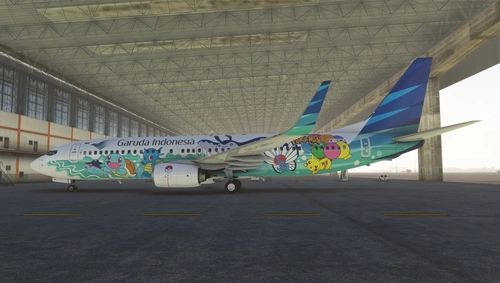 [8K] PMDG 737-800 Garuda Indonesia (Pikachu Jet GA-1) PK-GMU