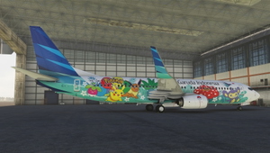 [8K] PMDG 737-800 Garuda Indonesia (Pikachu Jet GA-1) PK-GMU thumbnail 2