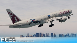 [8K] Qatar Airways A7-BEK "Paris Saint-Germain " | PMDG 777-300ER thumbnail 1