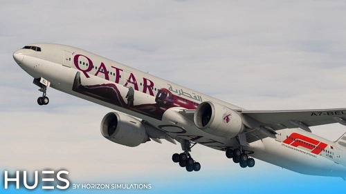[8K] Qatar Airways A7-BEL "Formula 1" | PMDG 777-300ER