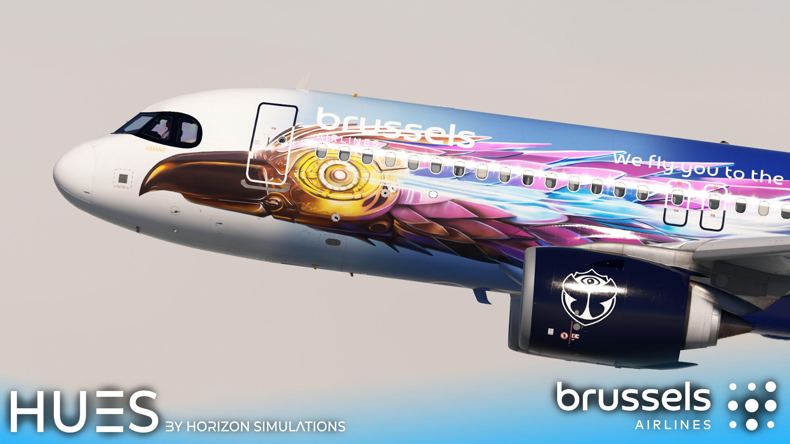 [8K+4K] Brussels Airlines OO-SBB "Amare-Tomorrowland" - Image 1
