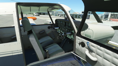 A2A Piper PA24-250 Comanche - Grey Interior with brushed Aluminium Instrument Panel