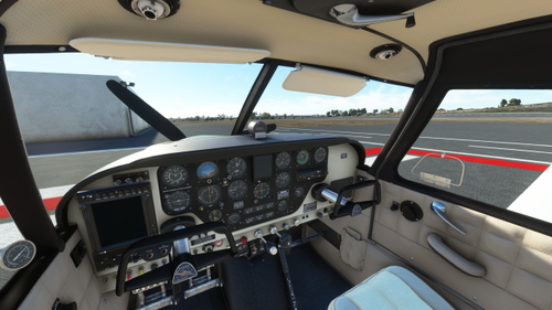 A2A Piper PA24 250 Comanche - Interior and Panel in  Beige color, renewed & cleaned