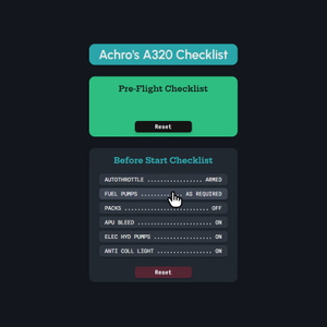 Achro's 737-800 Interactive Checklist thumbnail 1