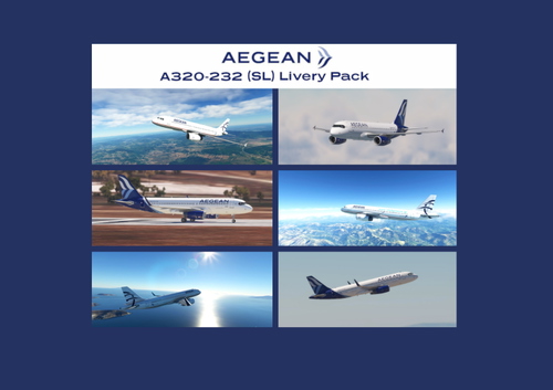 LatinVFR A320ceo Aegean Airlines Livery Pack 8K