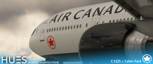 Air Canada C-FJZS dirty w/Cabin PMDG B777-333ER