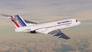 Air France / TAT [F-GDUZ] Justflight Fokker 28 MK4000 thumbnail 5