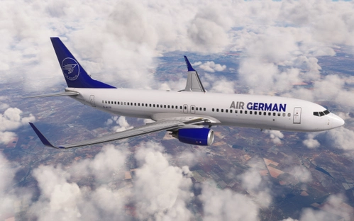 Air German Boeing 737-800 PMDG BW D-ALTF (Fictional)