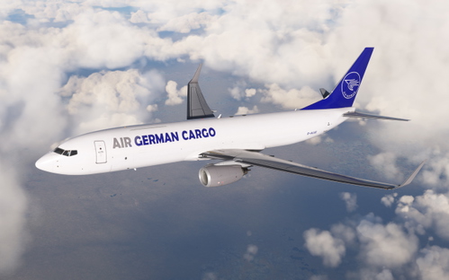 Air German Cargo Boeing 737-800BCF PMDG BW D-ALUG (Fictional)