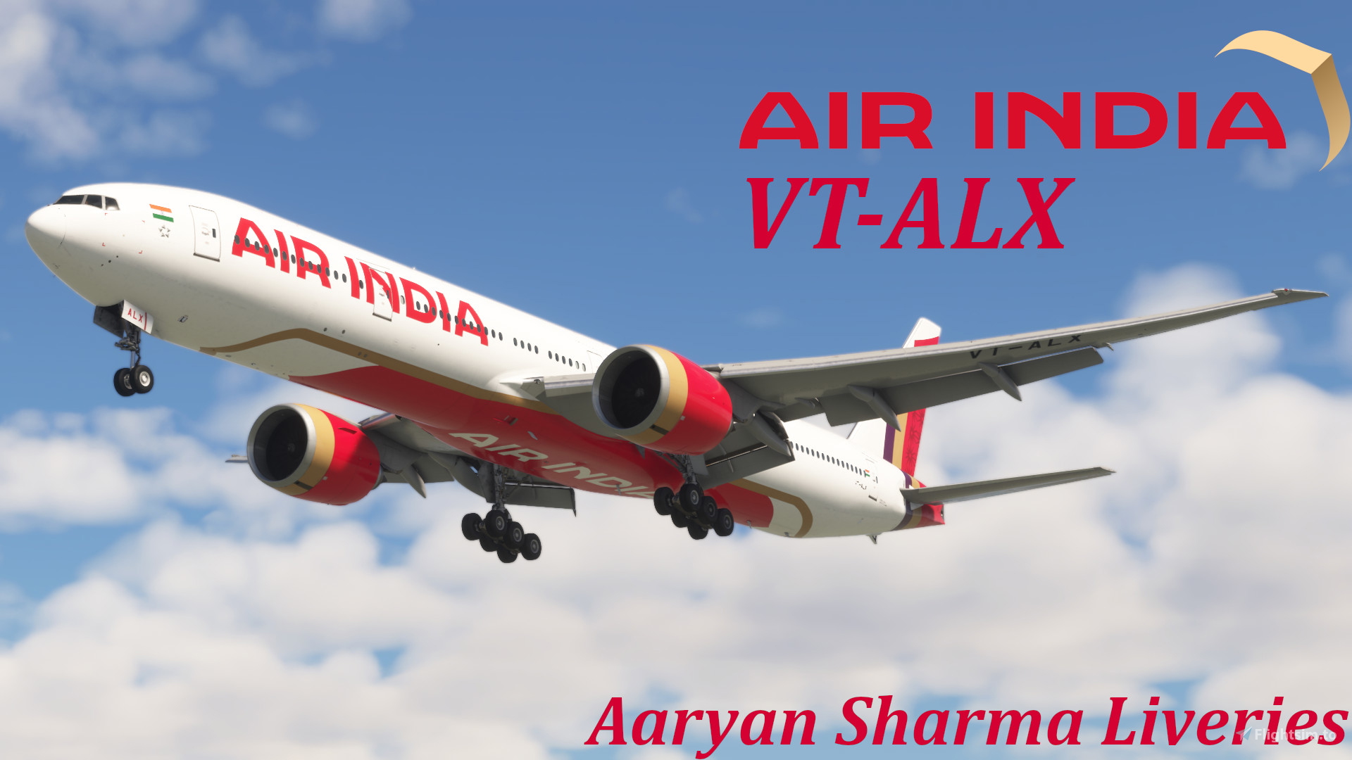 Air India (NEW LIVERY) VT-ALX || PMDG 777-300ER のために