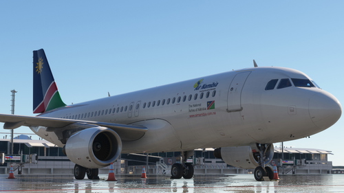 Air Namibia (NMB) Fenix A320 V2 CFM Livery V5-ANR Fictional 4K