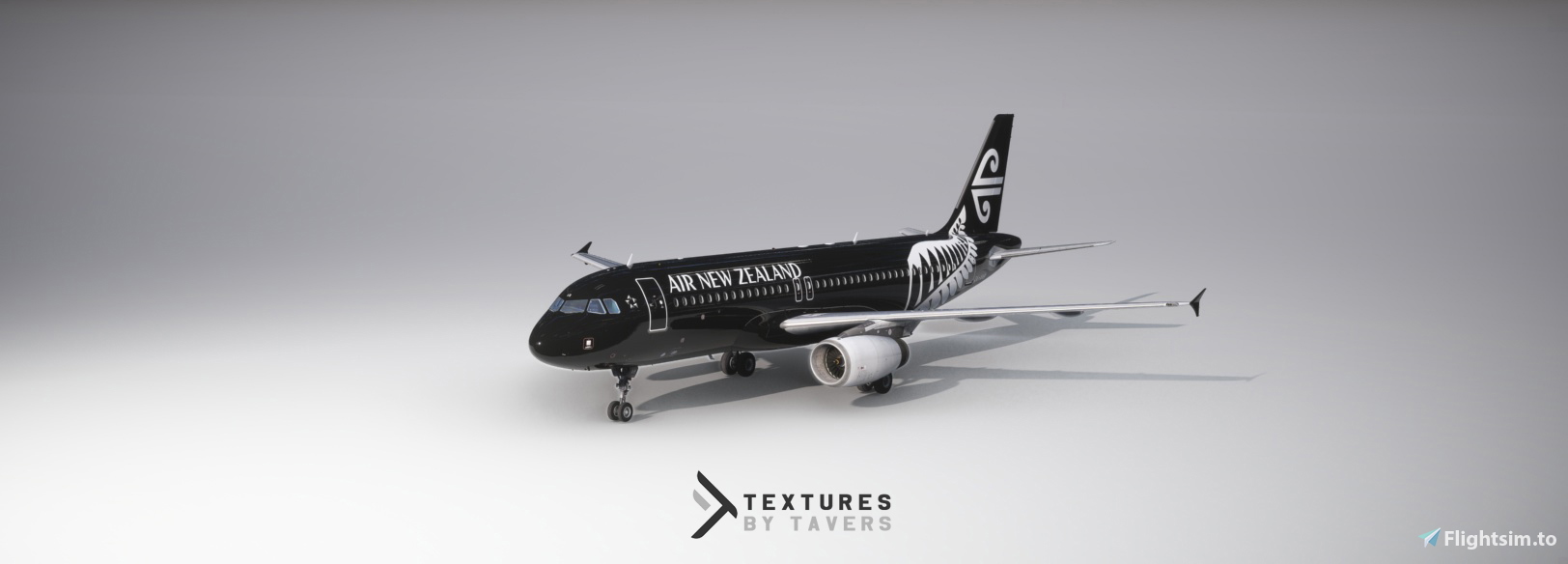 Air New Zealand A320 ZK-OAB All Blacks (8K & 4K) - Image 1