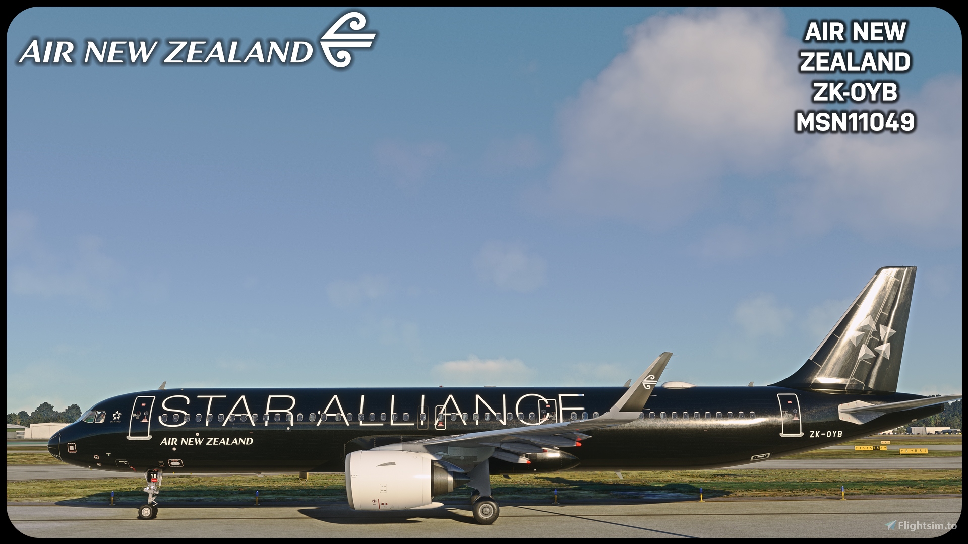 Air New Zealand A321NEO ZK-OYB (8K) for Microsoft Flight Simulator 